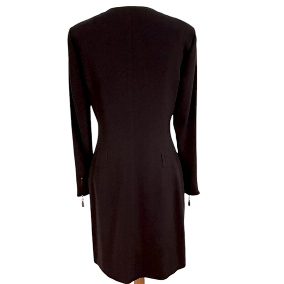 Worth 8 Petite Dark Brown Half Zip Dress ￼ - Picture 5 of 9
